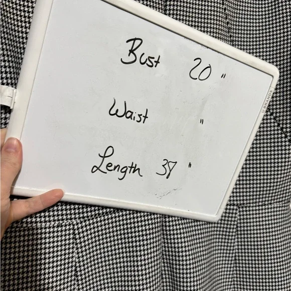 Banana Republic Black White Houndstooth Plaid Career Dress 14 Academia Fall - Picture 6 of 6